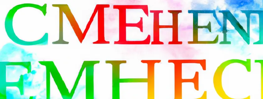 Chemie - Meer aus vielen Farben aus dem der schriftzug chemie gerade sichtbar wird